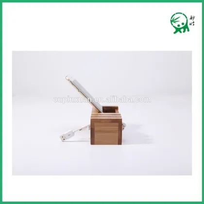 Bamboo Stationary Mobile Phone Stands and Holders
