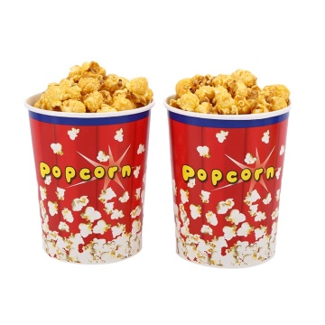 Custom Printed 32oz Popcorn Bucket Design Paper Popcorn Cup