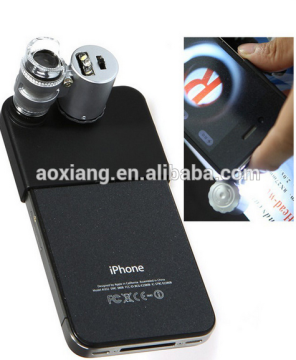 Mikroskop saku mini melekat pada iPhone4.4s.5 dengan setengah kasing