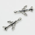 3D Airplane Alloy Plane Charm For Bracelet Earring Necklace Pendant DIY Making