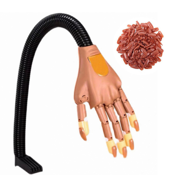 Silicone Tips and Brackets for Prosthetic Nail Art and Practice Kits