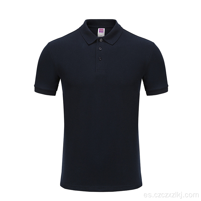 Camisa de negocio de negocios sólido de polo transpirable para hombres