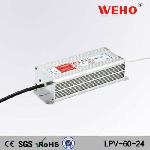 IP67 Constant voltage led driver ac 220v led 24v 2.5a 60w power supply