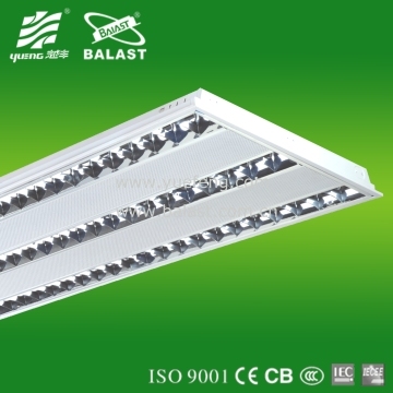 3X28W Grille Fitting Fluorescent Lighting Fixtures