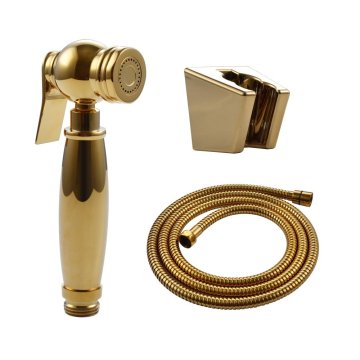 Gold Shining Brass Handheld Bidet Sprayer for Self-cleaning