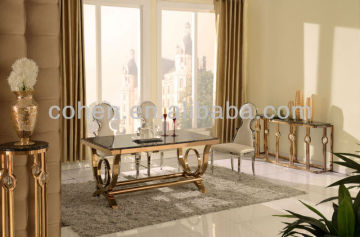 luxury modern golden dining table AH1281G