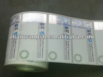 Customized Hologram paper labels.