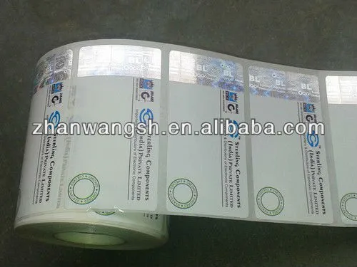 Customized Hologram paper labels.