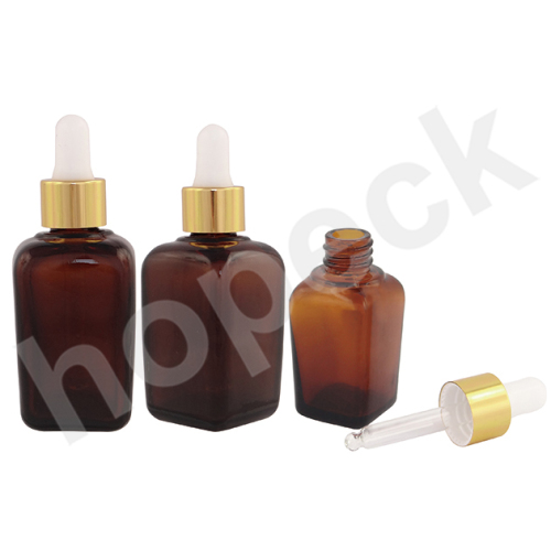 30/50ml square dropper bottle with rubber head