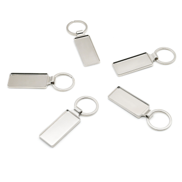 Engraved Logo Metal Key Ring Custom Shape