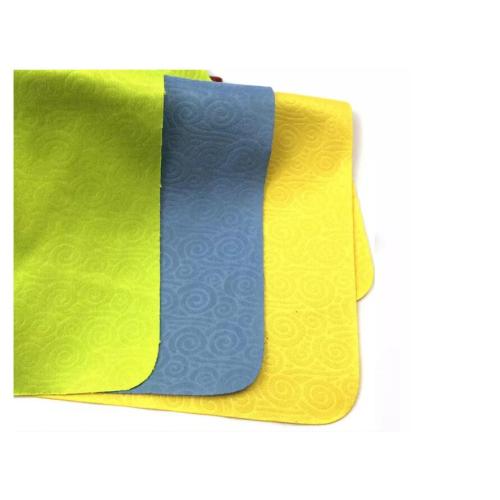 debossed printed polyester brushed microfiber fabric cloth