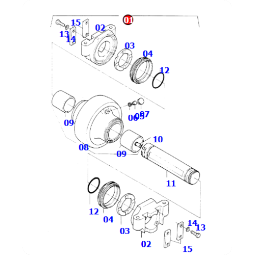 Excavator PC3000-6 Carrier Roller 42923540