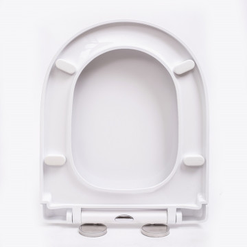 Bathroom white durable plastic toilet seat cover set