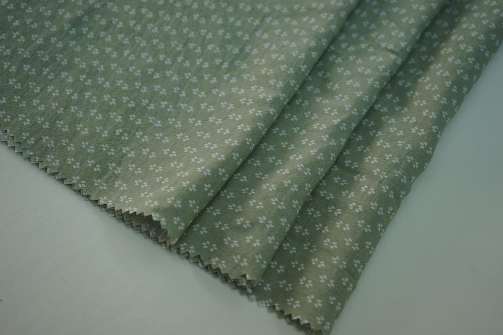 Rayon Polyester Slub Printed Fabric