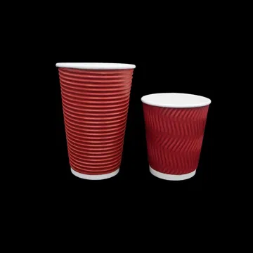 Disposable Ripple Wall Paper Cups 12oz 16oz