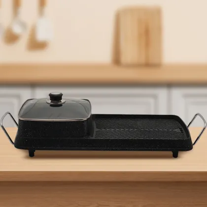 Tyler 2200W Korean Electric Barbecue Smokeless Grill & Hot Pot