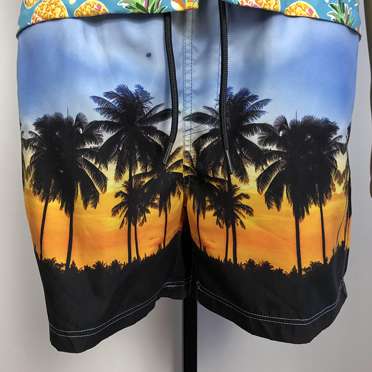 SunSet Beach Pompled Boardshorts