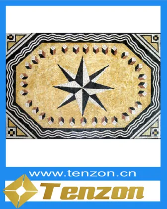 Blue Star And Golden Lord Mosaic Medallion