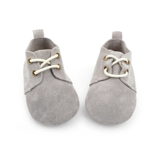 Genuine Suede Leather Oxford Baby Shoes Soft Sole Baby Casual Shoes