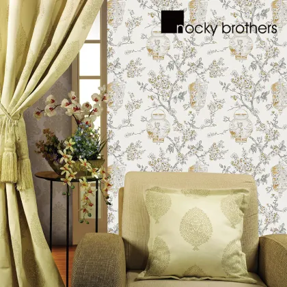 Old Style Chinese Rural Non Woven Wallpaper for Leisure Places
