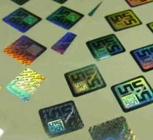 Hologram sticker various shapes and colors print