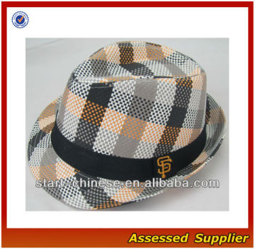 Fashion paper straw hat paper fedora hat/fedora summer hat