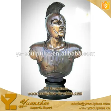 cast bronze home decoration sculpture of soldier bust for sale