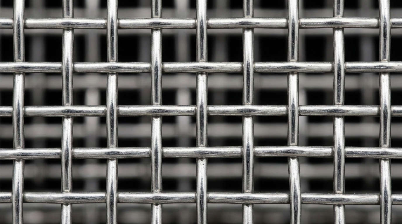 Stainless steel wire screen weave close-up
