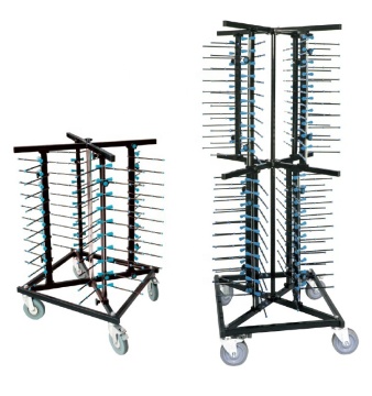 Stainless Steel Plate Rack Trolley: Mobile Cart for 40/80 Plates