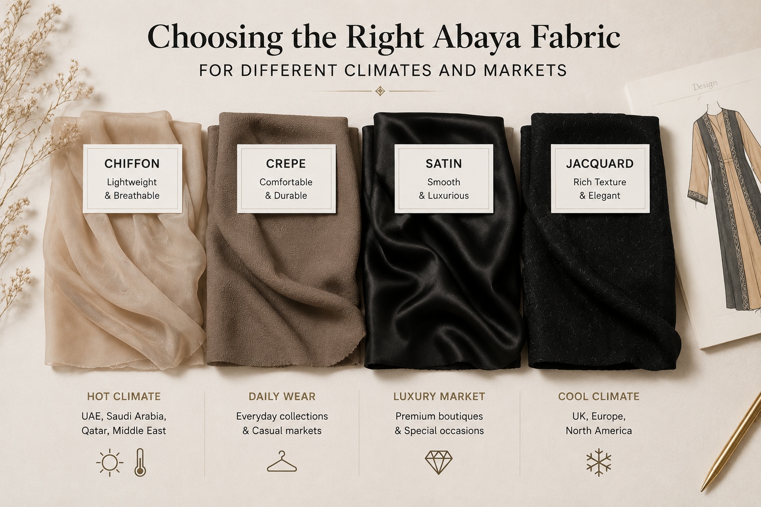 How to Choose the Right Abaya Fabric for Diff