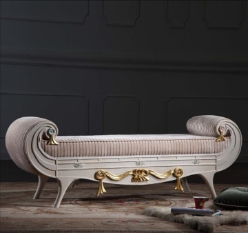 European classic antique bed bench