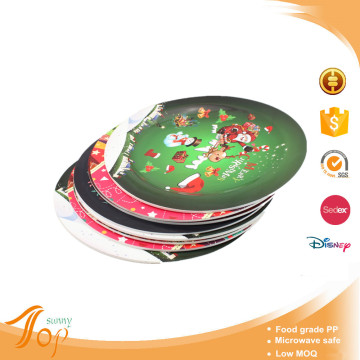 Promotional Plastic Plate Custom Christmas Plates