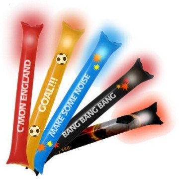 Aanpasbare promotionele LED knipperende opblaasbare klappers met verlichte gejuich stokken met logo's