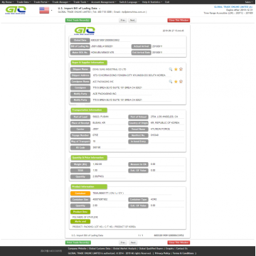 Polimer Informasi Data Impor Ethylene-USA