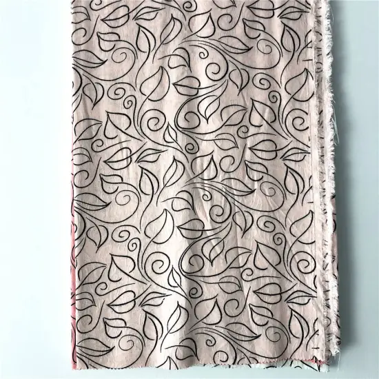 Rayon Jacquard Printed With Foil