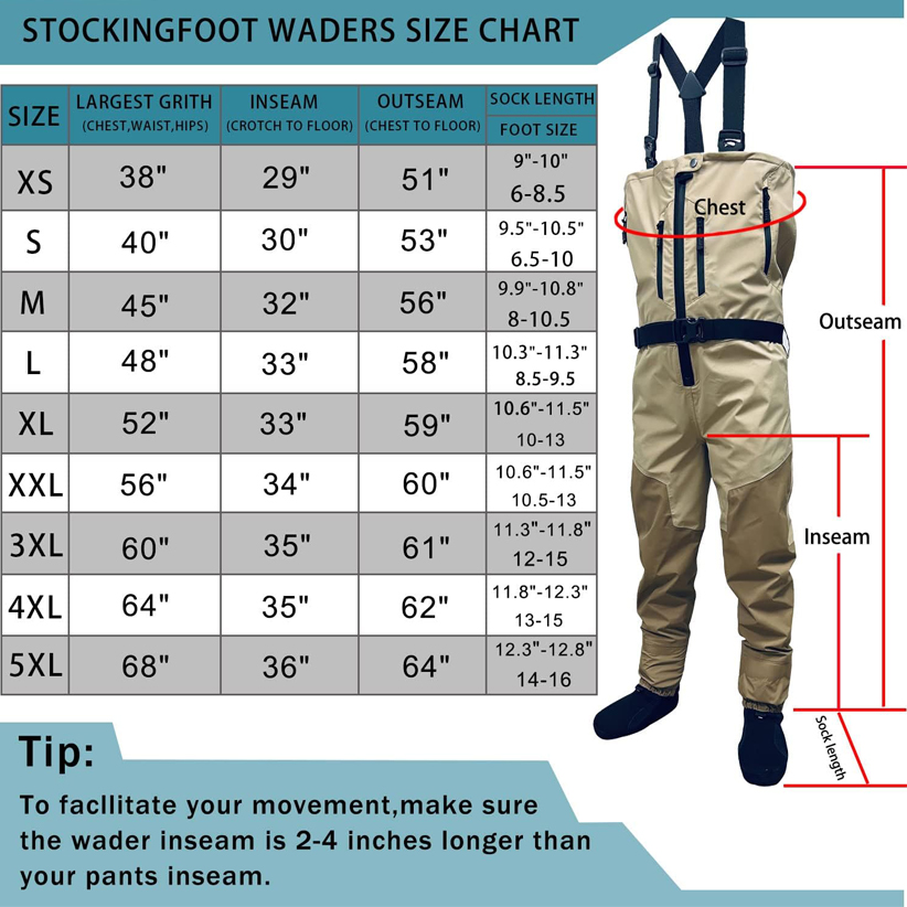 4 Layers Zip Front Breathable Chest Fishing Waders Jpg