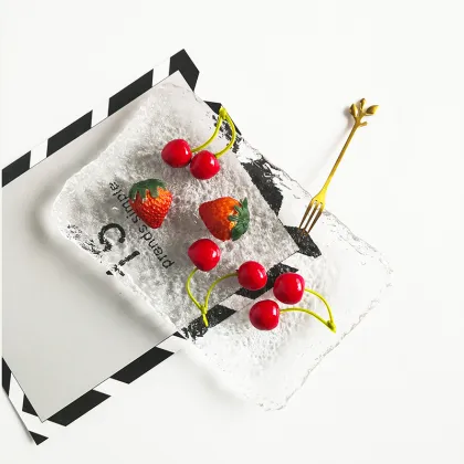 Wedding Decoration clear glass plate plates sets dinnerware luxury  charger plate