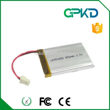 3.7v/850mah rechargeable lithium-ion battery 053450