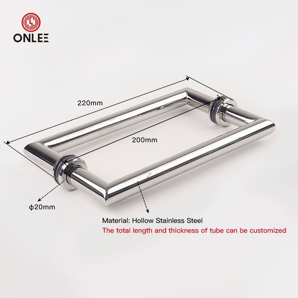 Stainless Steel Right Angle Large Handle Drawing