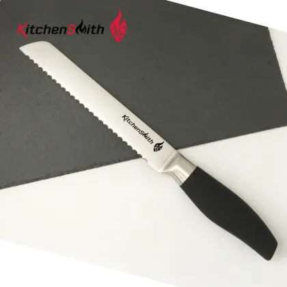 Kitchen Bread Knife with Wood pattern biomimetic handle