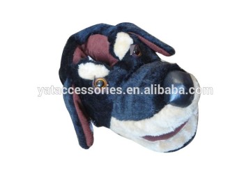 Men winter warmly dog shaped indoor slippers shoes