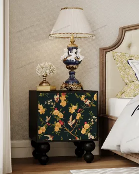 American Vintage Style Retro Home Bedroom Storage Solutions: Explore Painted Side Tables, Wall Cabinets & More