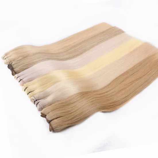 XUCHANG HARMONY HAIR 1 pack 22inch 100grams platinum blonde raw cuticle aligned virgin remy machine flat weft hair extension