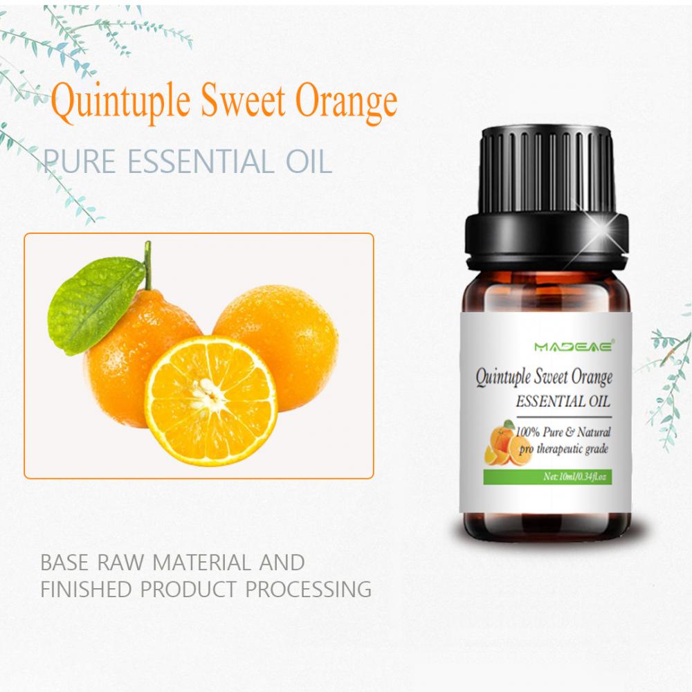 Cleaning Water-Soluble Quintuple Sweet Orange Essential Oil