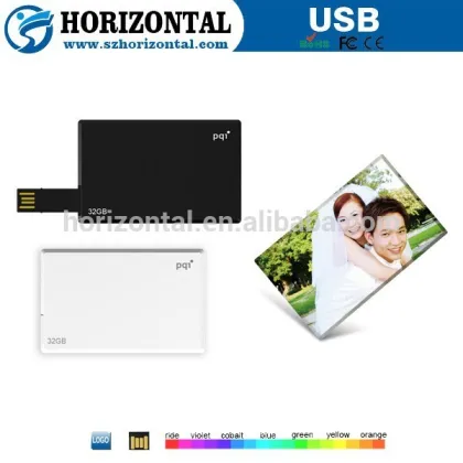 Business promotion gift free full color printing credit card usb flash drive Paypal accept