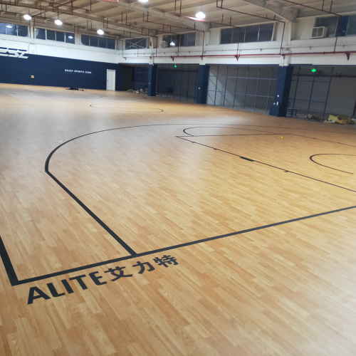 木材パターンのPVCバスケットボールの床