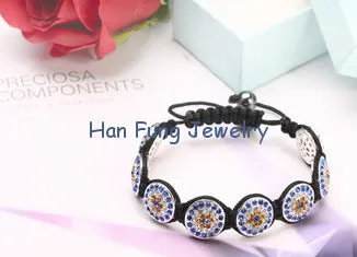 Customized Shamballa Bead Bracelet Flower Crystal Bridal Jewelry Bracelet NP10086