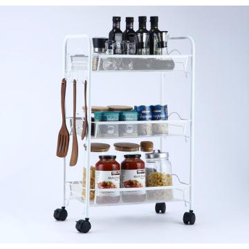 3-Tier Rolling Cart Storage with Lockable Wheels