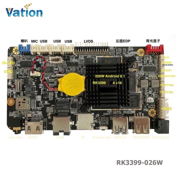 Android Controller Board RK3399 for V By One LCD Panel with Optional 4G Module - Runs Android 11/12
