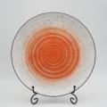 Luxo Painted Hand Painted Style Orange Ceramic Dinnerware Porcelain Dinner Set